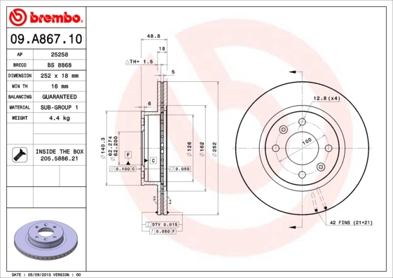 09A86710 Brembo