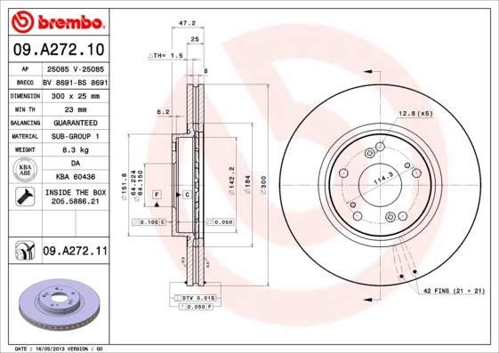 09A27210 Brembo