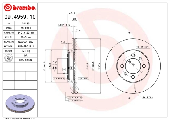 09495910 Brembo