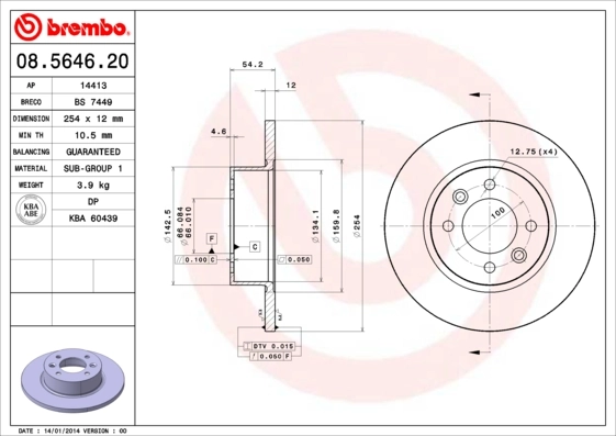 08564620 Brembo