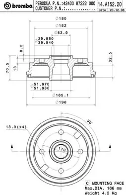 14A15220 Brembo