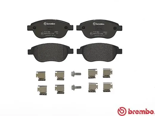 P61068 Brembo Pastillas delanteras