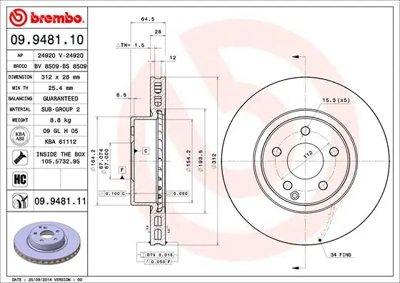 09948110 Brembo