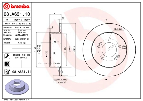 08A63110 Brembo