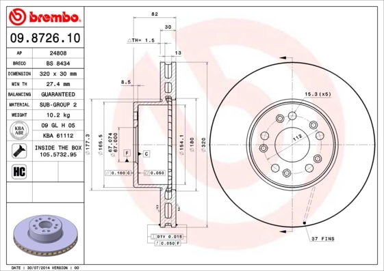09872610 Brembo