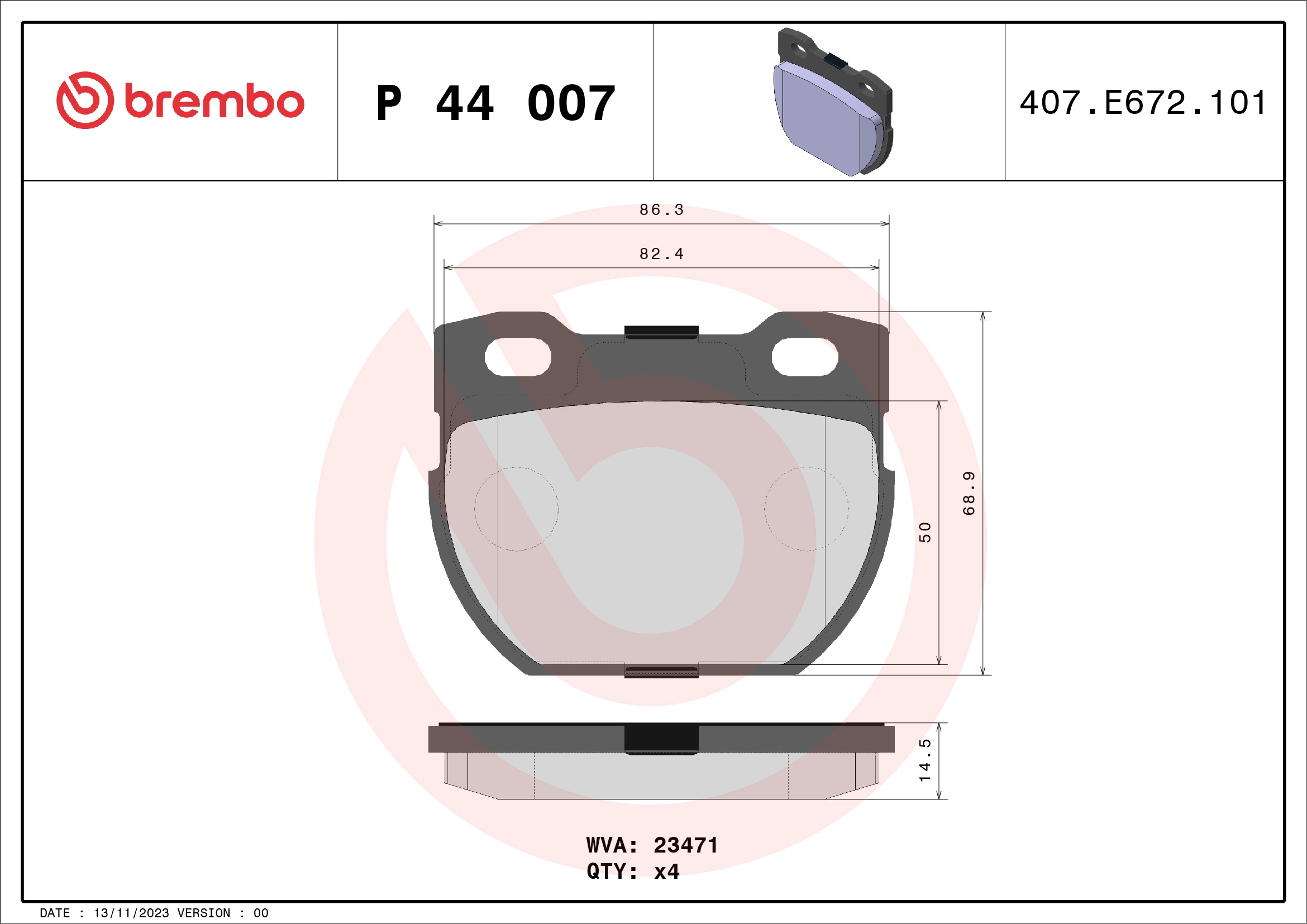 P44007 Brembo