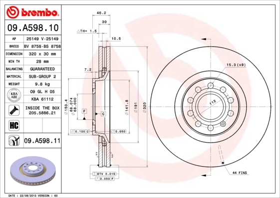 09A59810 Brembo