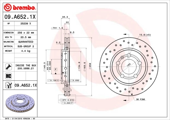 09A6521X Brembo