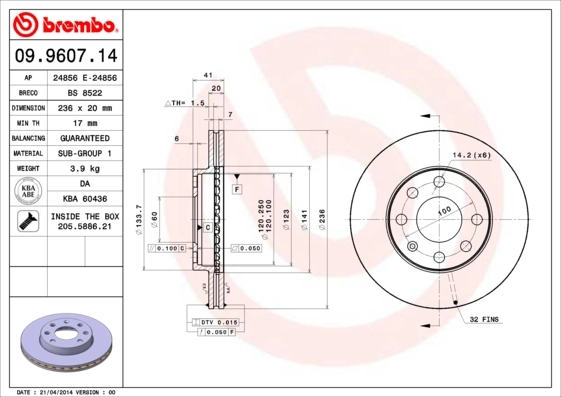 09960714 Brembo