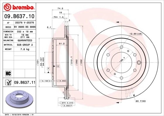 09B63711 Brembo