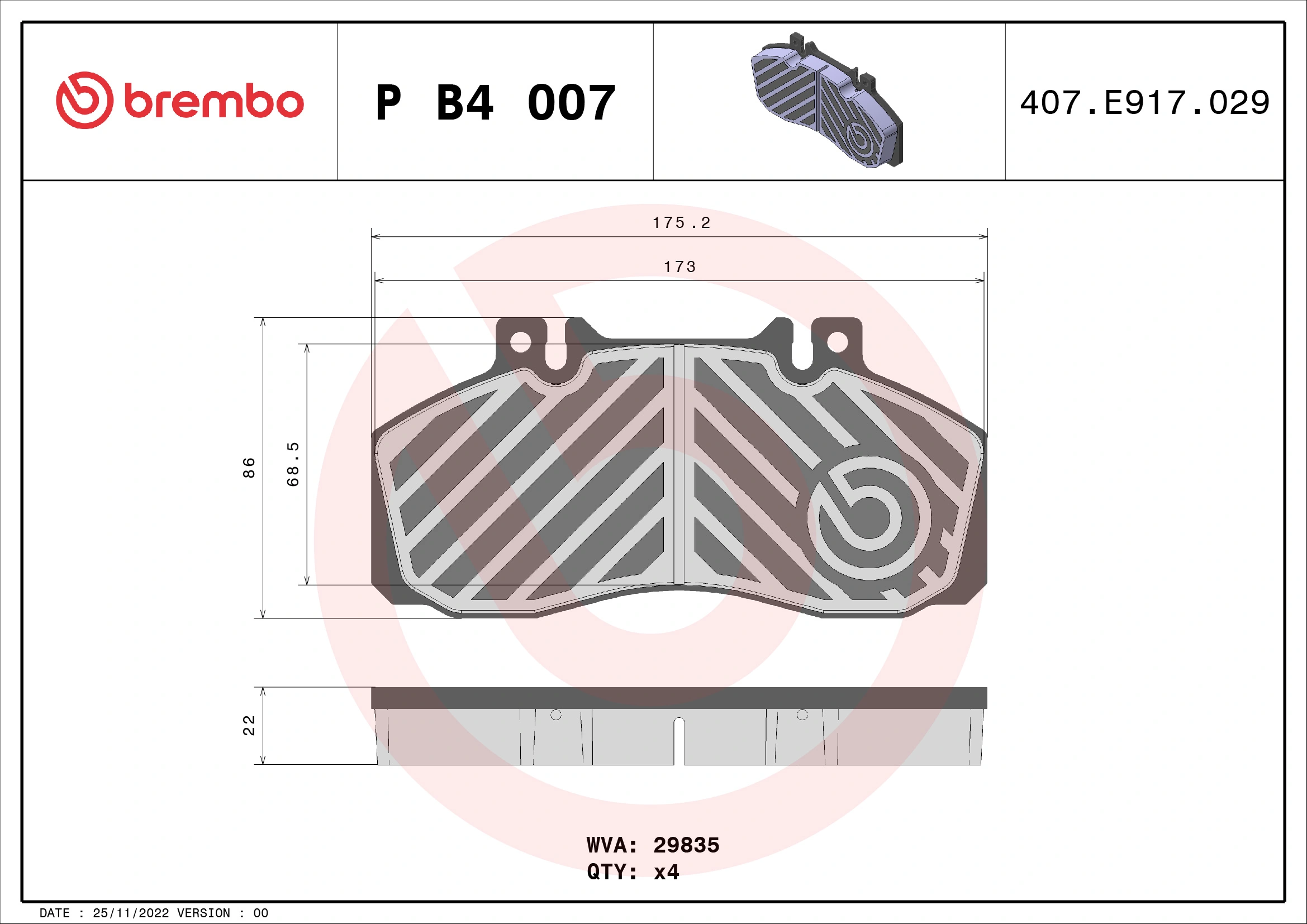 PB4007 Brembo