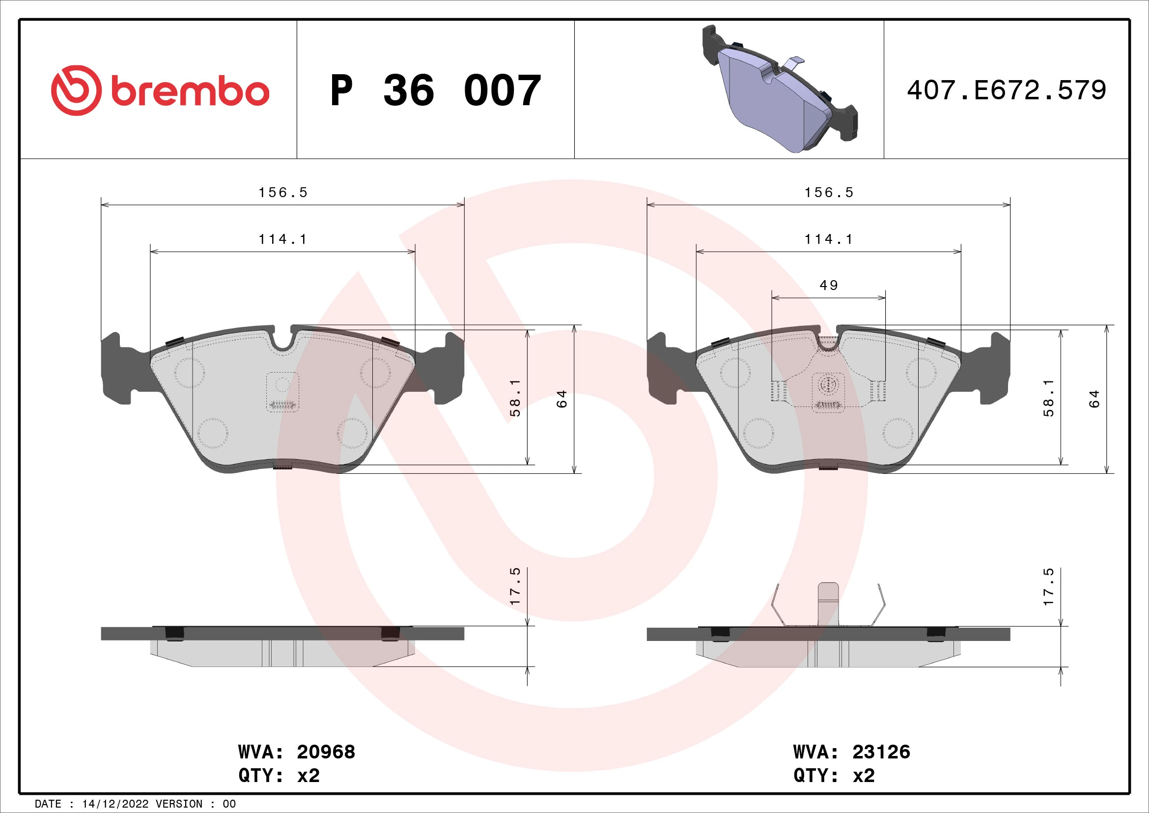 P36007 Brembo
