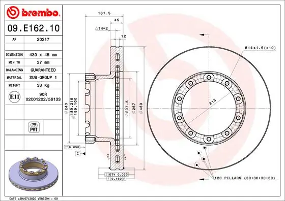 09E16210 Brembo