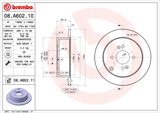 08A60210 Brembo