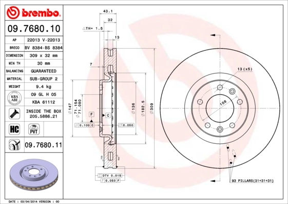 09768011 Brembo