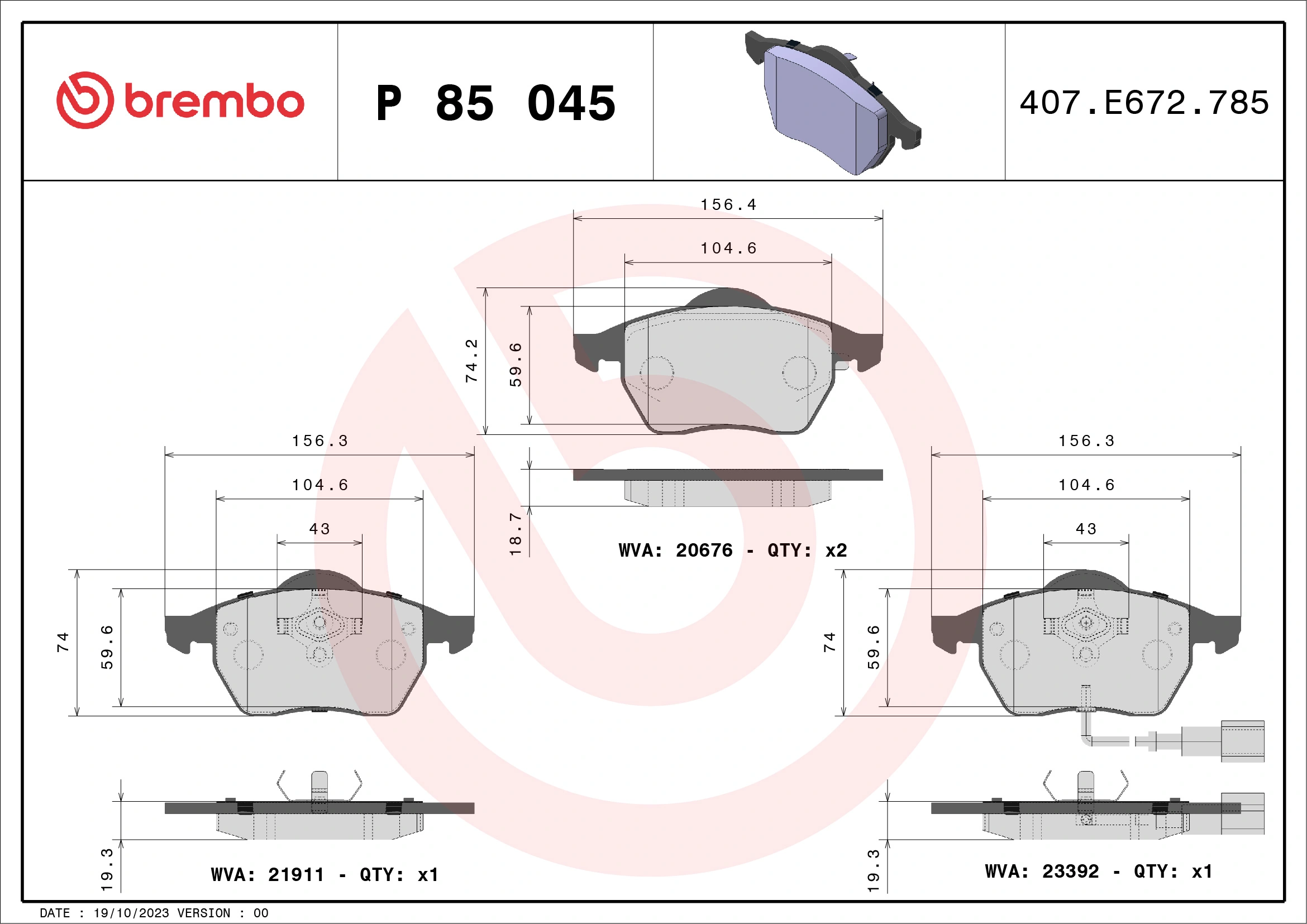 P85045 Brembo