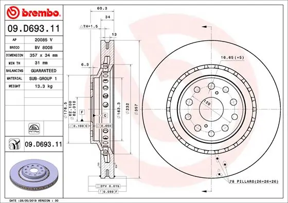 09D69311 Brembo