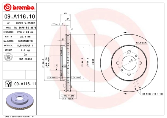 09A11611 Brembo