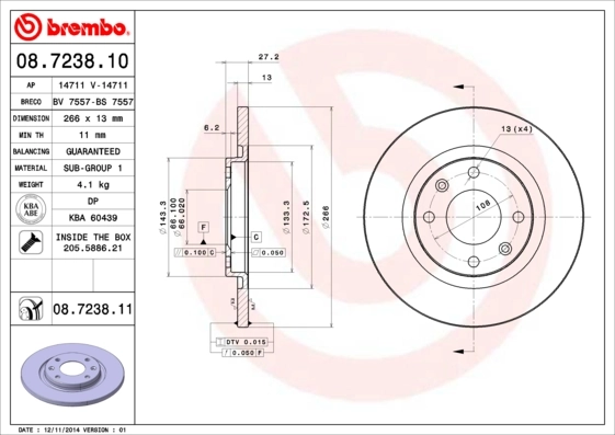 08723810 Brembo