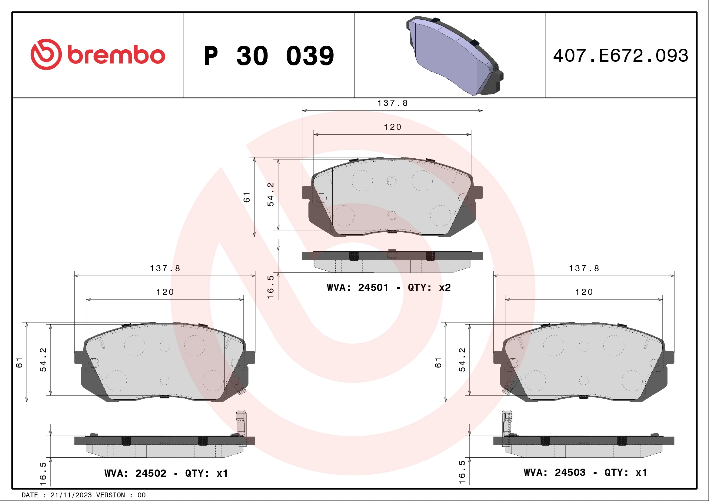 P30039 Brembo