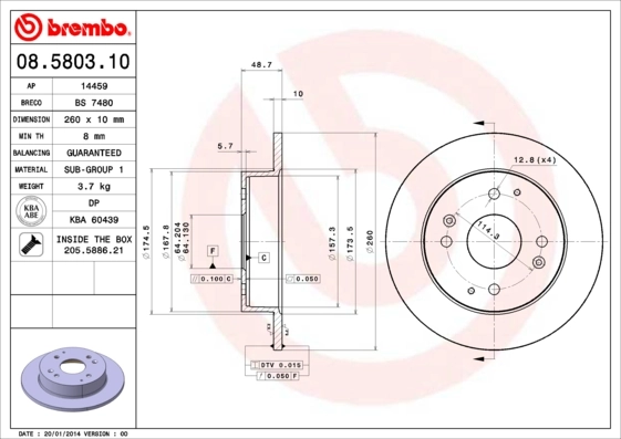 08580310 Brembo