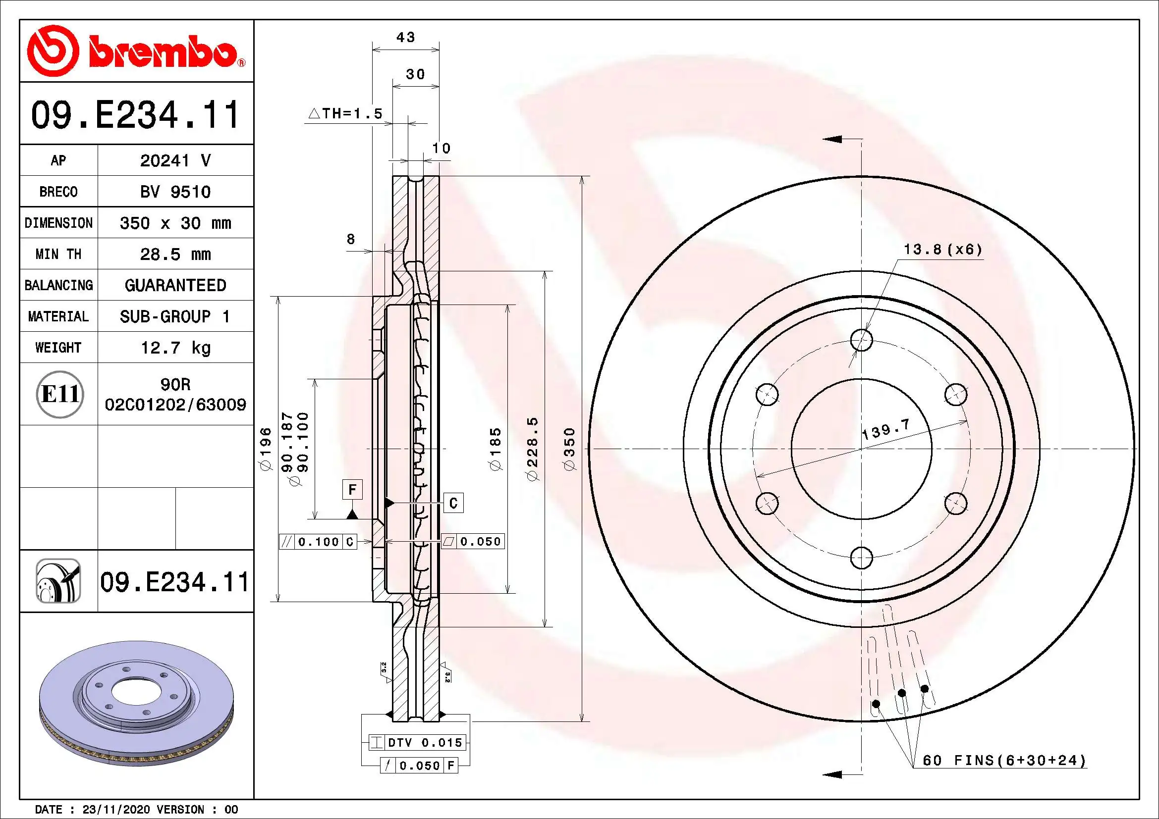 09E23411 Brembo