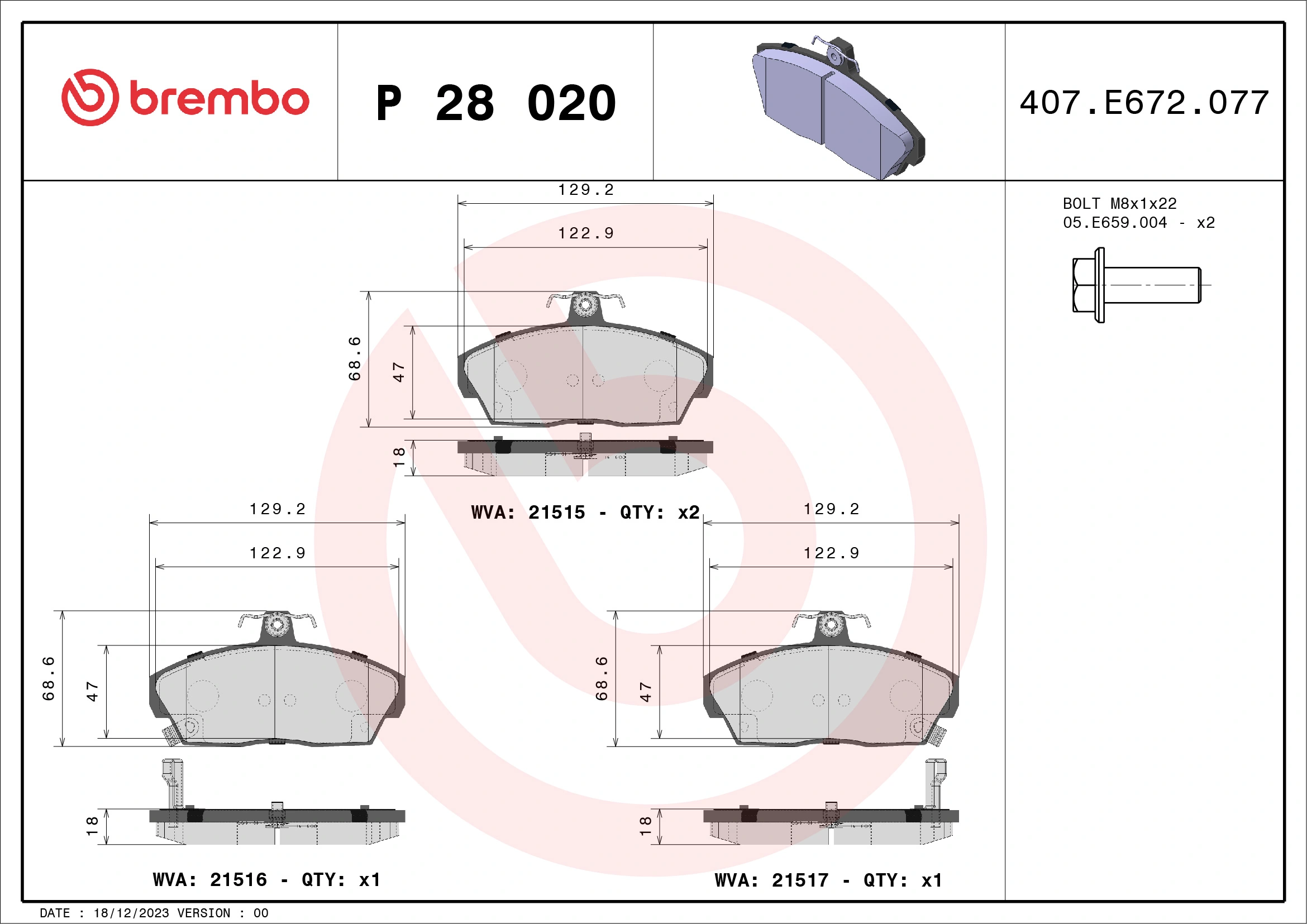 P28020 Brembo