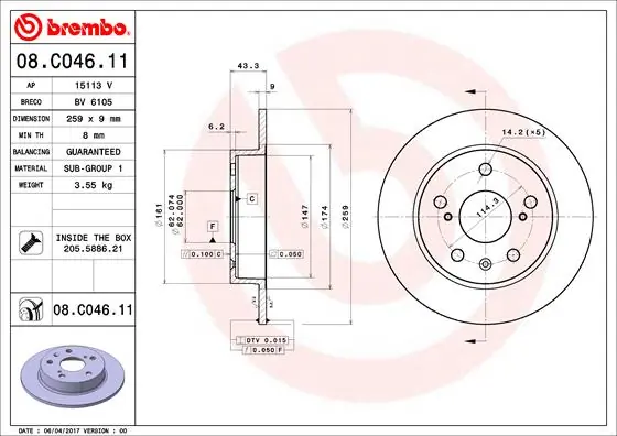 08C04611 Brembo