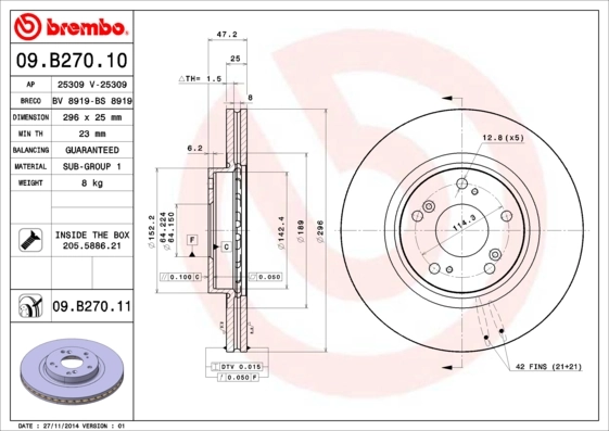 09B27010 Brembo