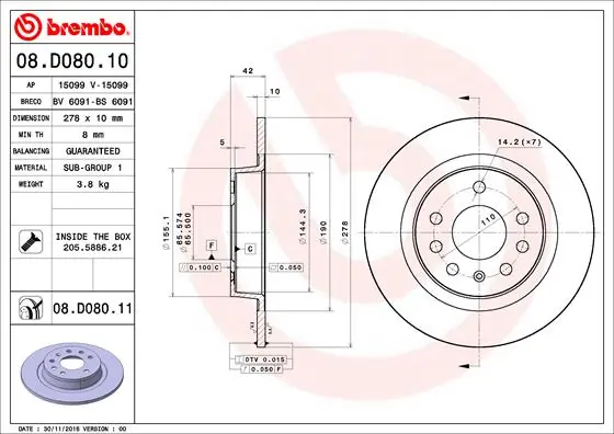 08D08011 Brembo