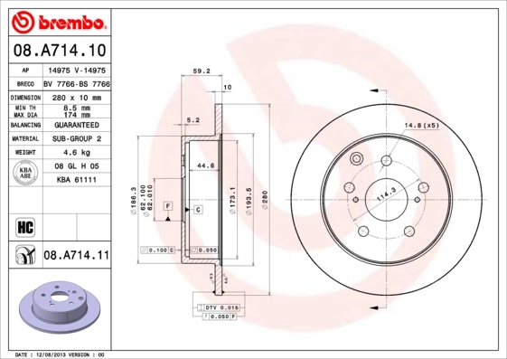 08A71410 Brembo