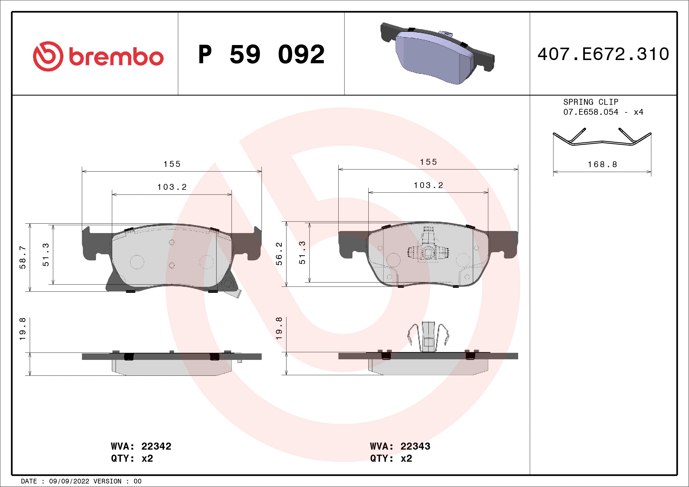 P59092 Brembo