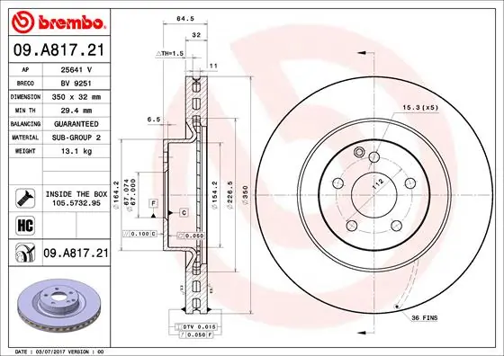09A81721 Brembo