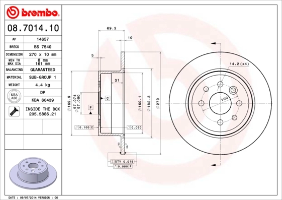 08701410 Brembo