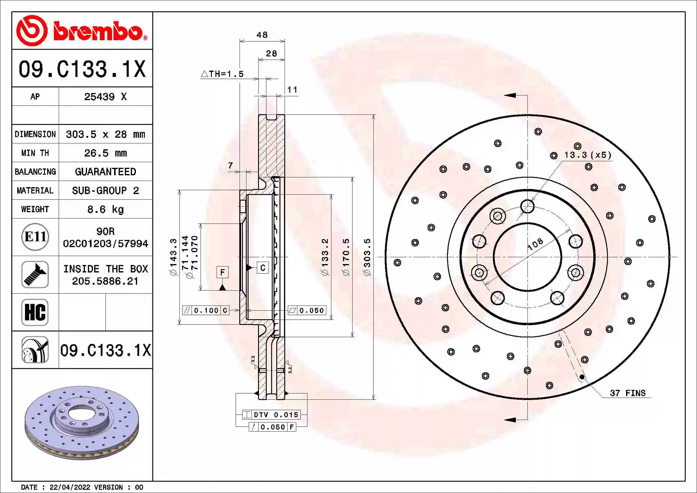 09C1331X Brembo