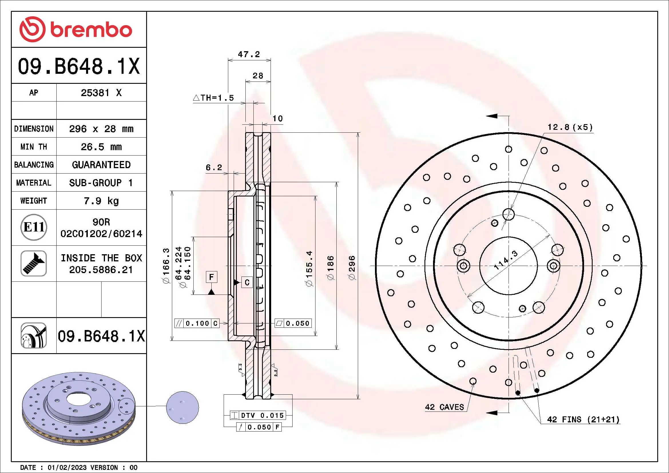 09B6481X Brembo