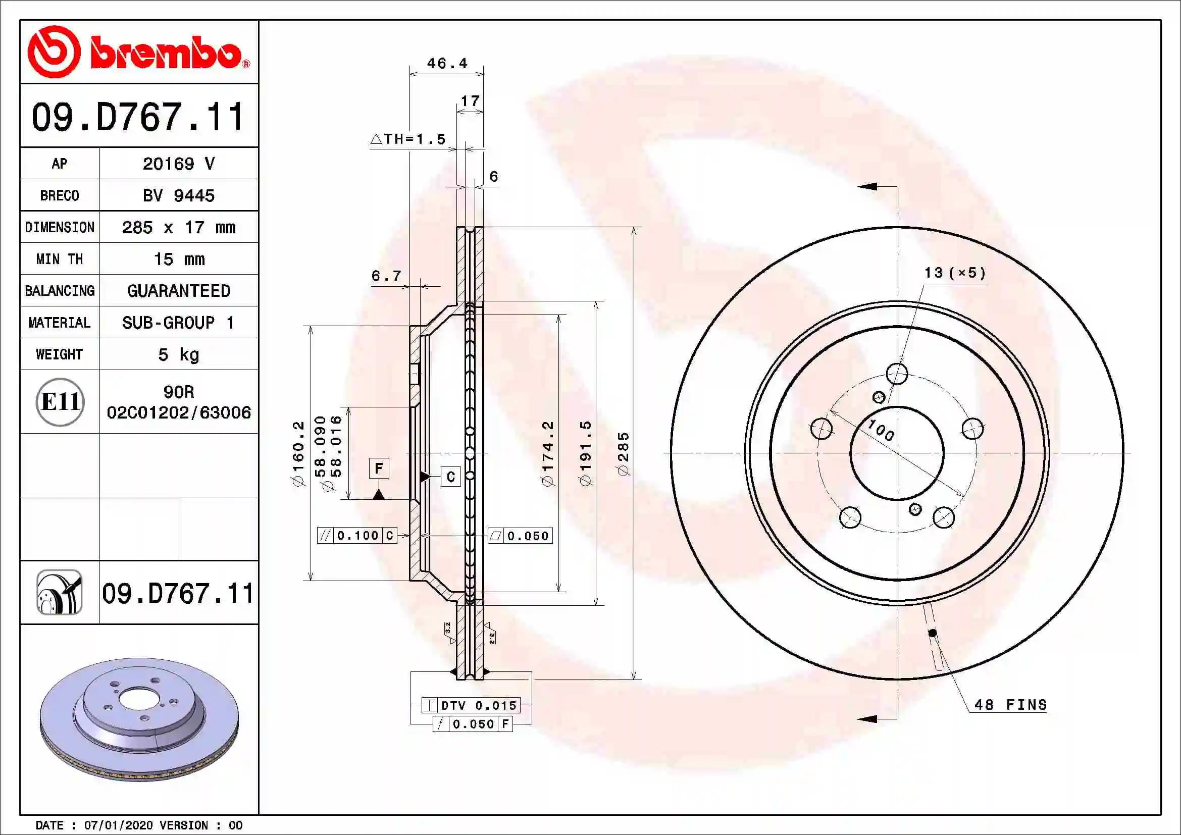 09D76711 Brembo