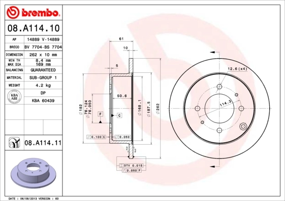 08A11410 Brembo