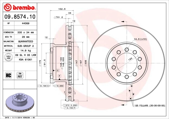 09857410 Brembo