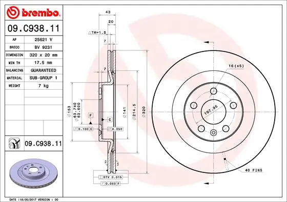 09C93811 Brembo