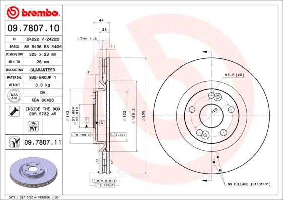 09780710 Brembo
