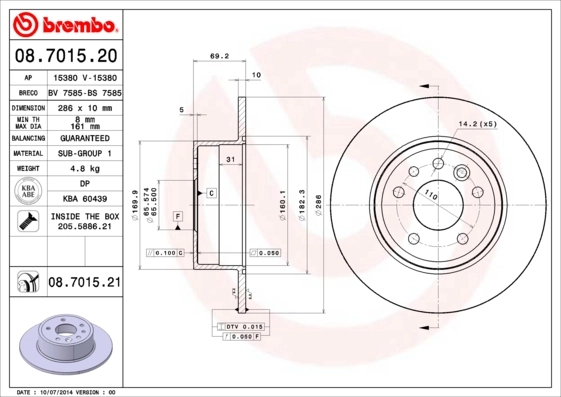 08701520 Brembo