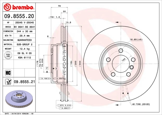 09855520 Brembo