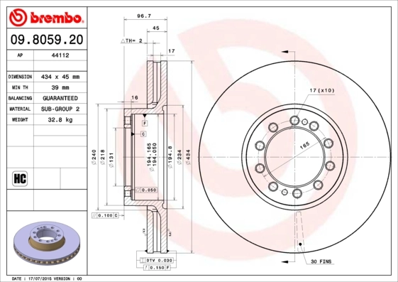 09805920 Brembo