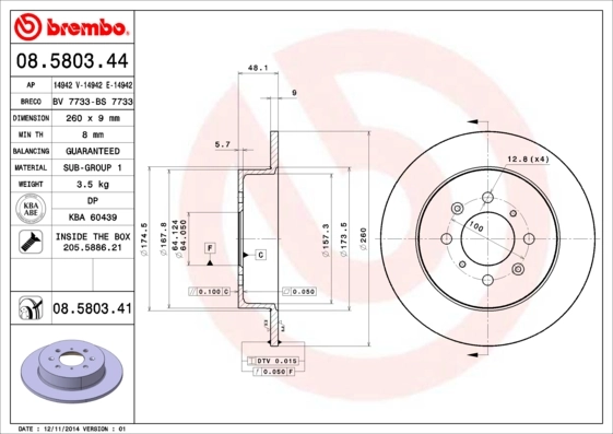 08580344 Brembo