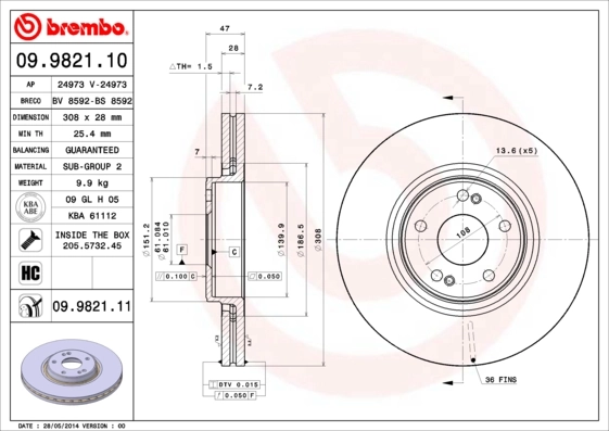09982110 Brembo
