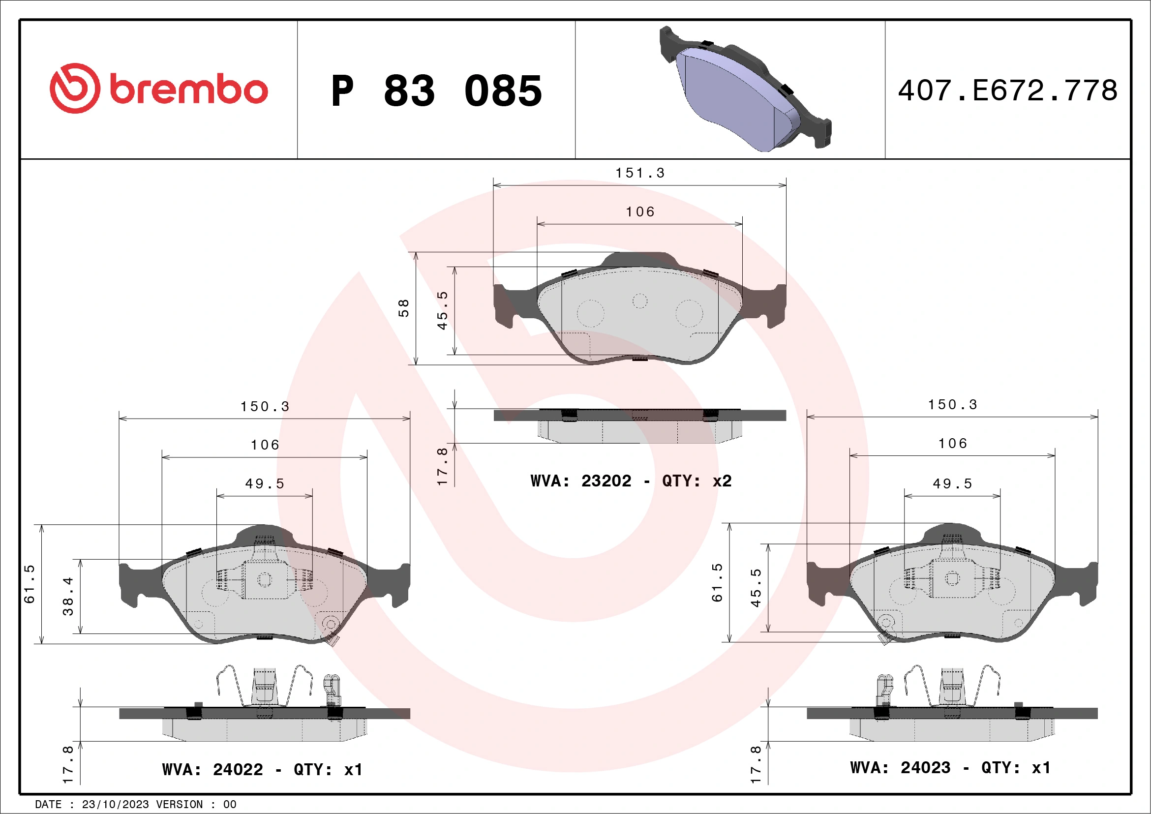 P83085 Brembo
