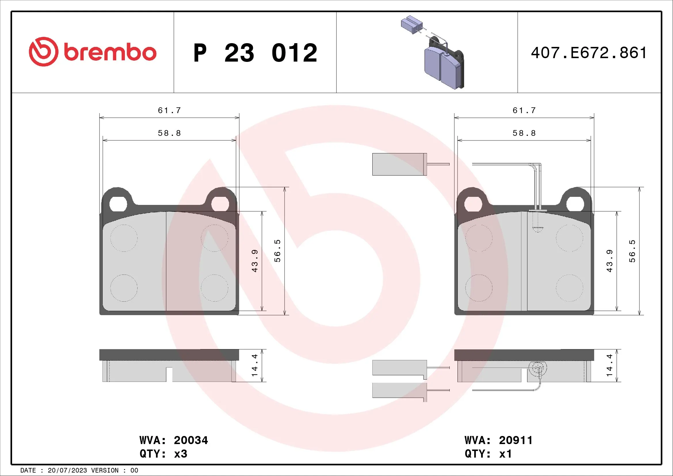P23012 Brembo