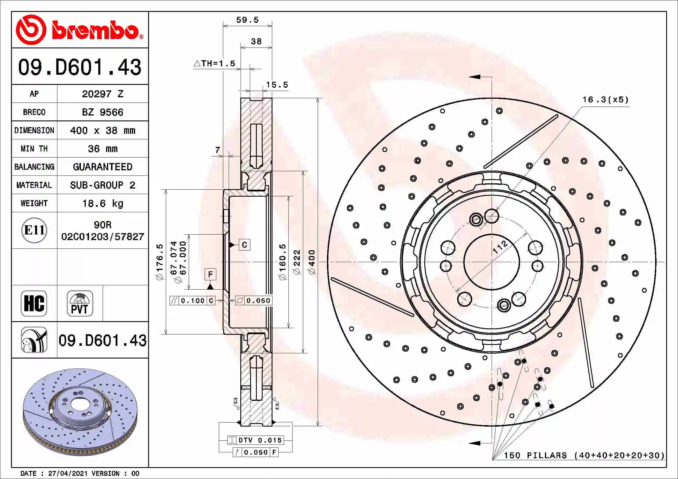 09D60143 Brembo