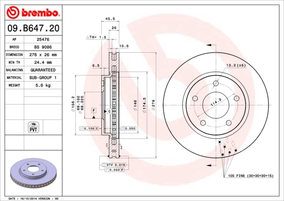 09B64721 Brembo